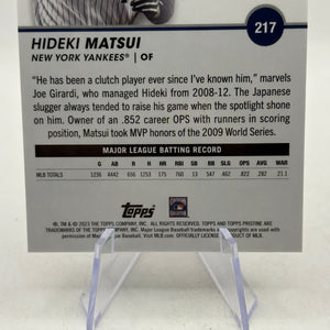 2023 Topps Pristine MLB - #217 Hideki Matsui Purple Pristine 01/99