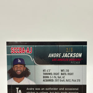 2022 Topps Stadium Chrome SCCBA-AJ Andre Jackson Rookie Auto 2/5