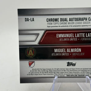 2025 Topps MLS 30th Anniversary Emmanuel Latte Lath Miguel Almiron 2/5 Dual Auto