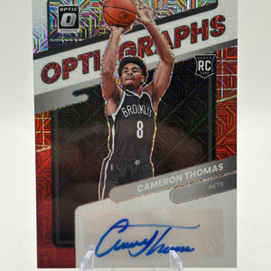 2021-22 Panini Donruss Optic Basketball OG-CTH Optigraphs Cameron Thomas Auto