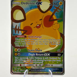 Pokemon TCG Unbroken Bonds - Dedenne GX 195a/214 Full Art Lp FRENLY BRICKS - Open 7 Days