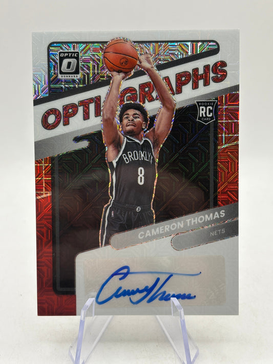 2021-22 Panini Donruss Optic Basketball OG-CTH Optigraphs Cameron Thomas Auto product image