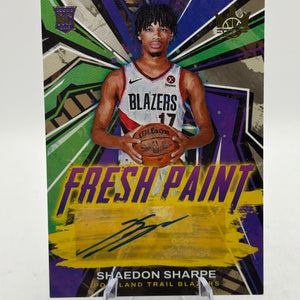 2022-23 Panini Court Kings Basketball FP-SSP Fresh Paint Shaedon Sharpe Auto /199