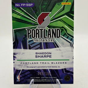 2022-23 Panini Court Kings Basketball FP-SSP Fresh Paint Shaedon Sharpe Auto /199