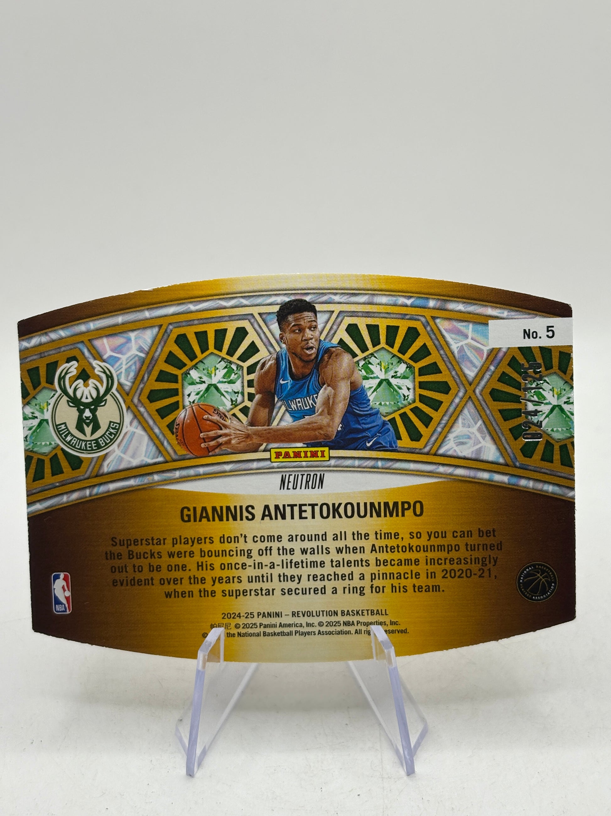 2024-25 Panini Revolution Basketball #5 Giannis Antetokounmpo /125