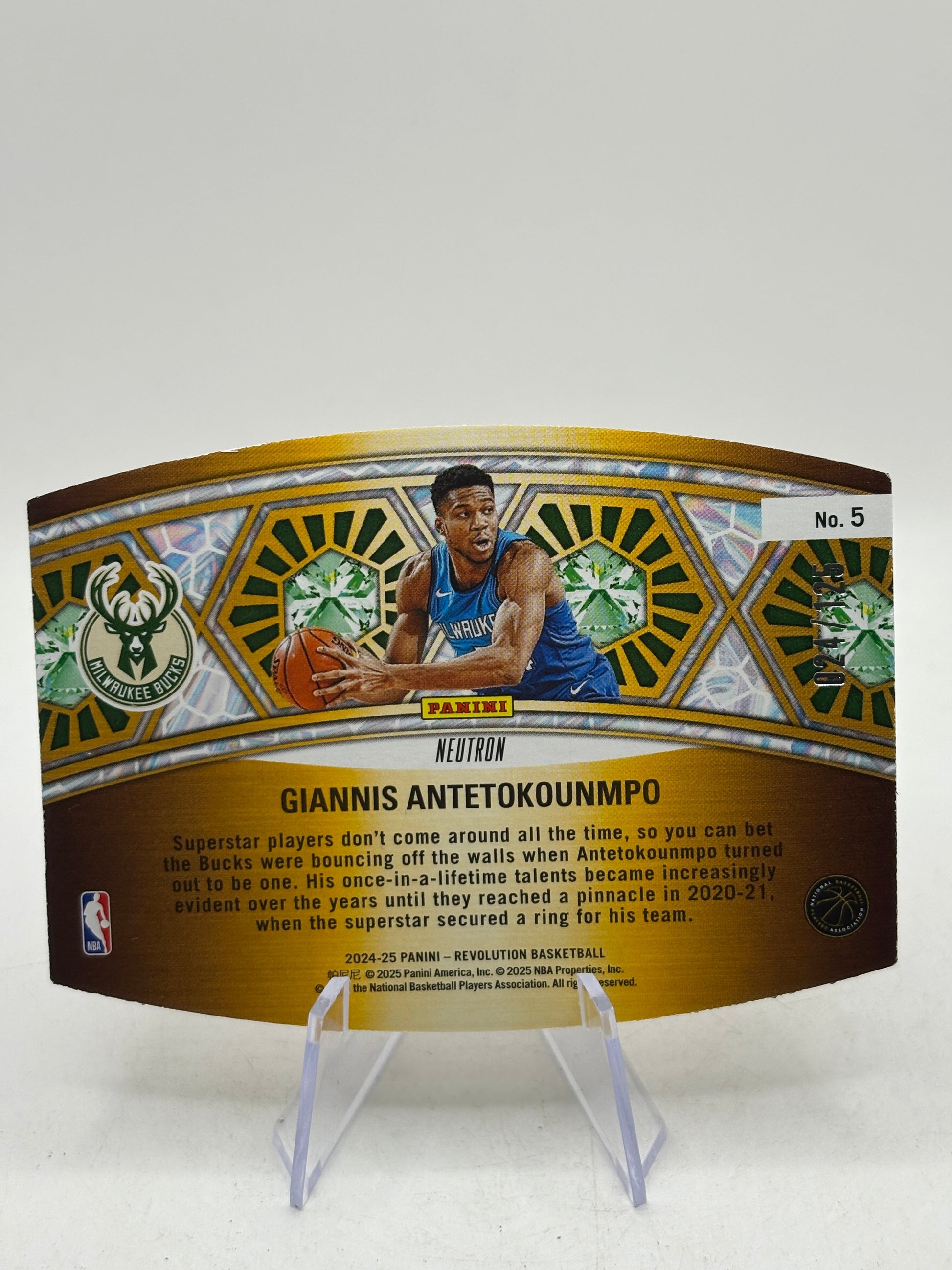 2024-25 Panini Revolution Basketball #5 Giannis Antetokounmpo /125 image 2