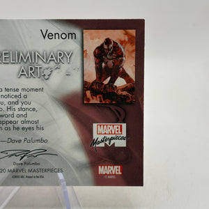 2020 Marvel Masterpieces #18 Venom Preliminary Arts