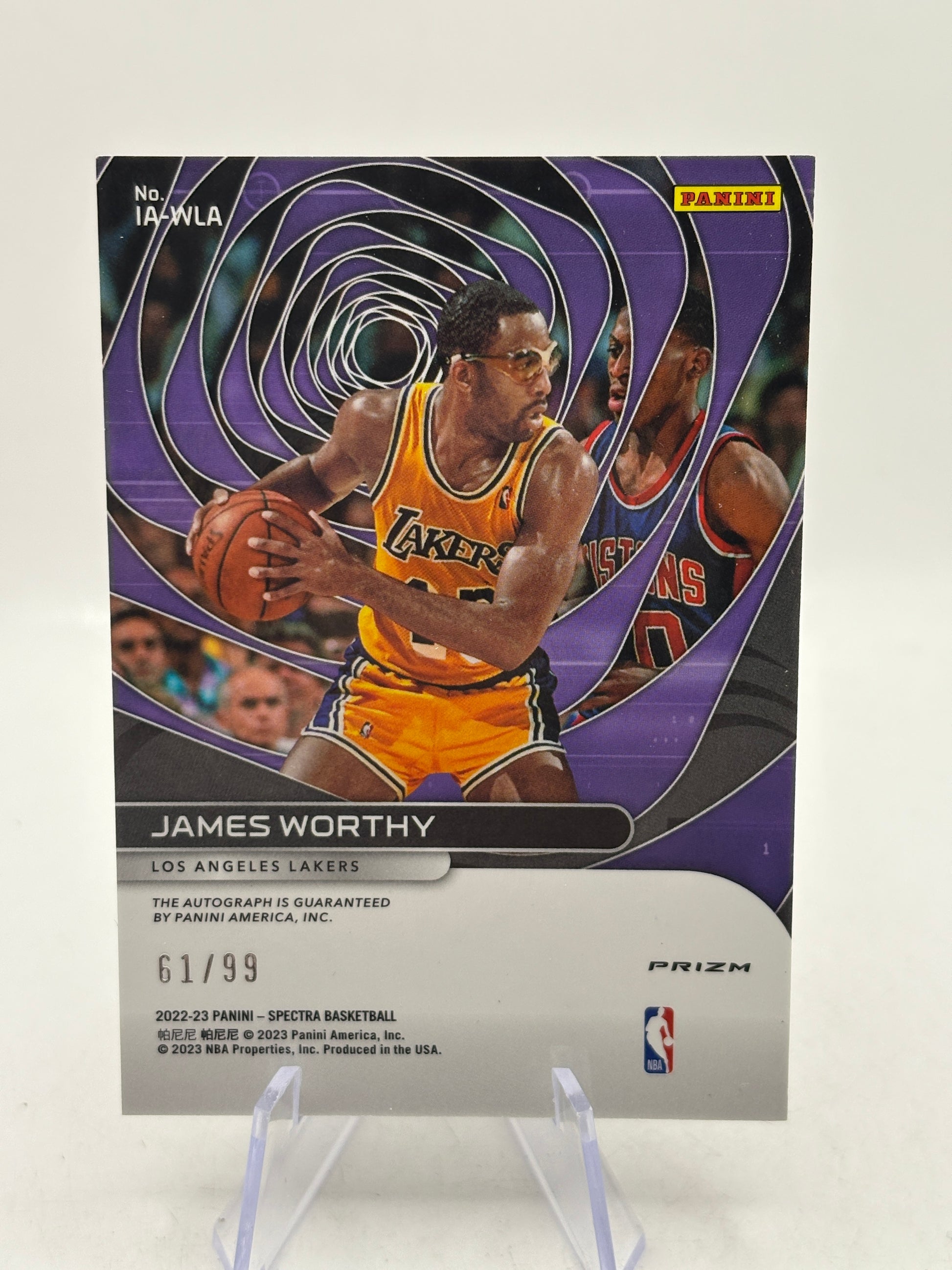 2022-23 Panini Spectra Basketball - James Worthy Auto 61/99