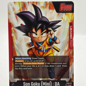 Dragon Ball Super Fusion World - Son Goku (Mini) : DA FS06-01 Leader Alt Art FRENLY BRICKS - Open 7 Days