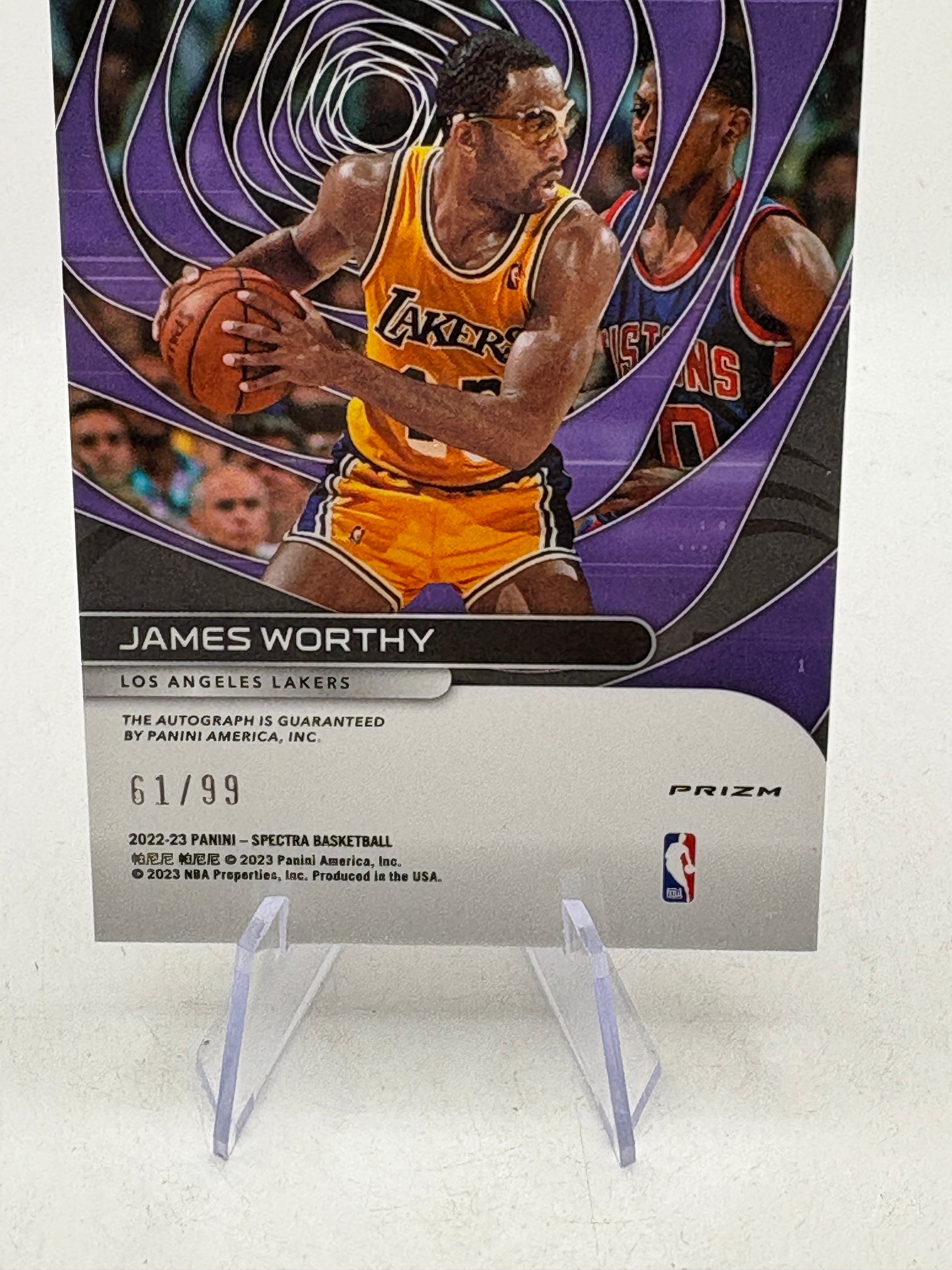 2022-23 Panini Spectra Basketball - James Worthy Auto 61/99