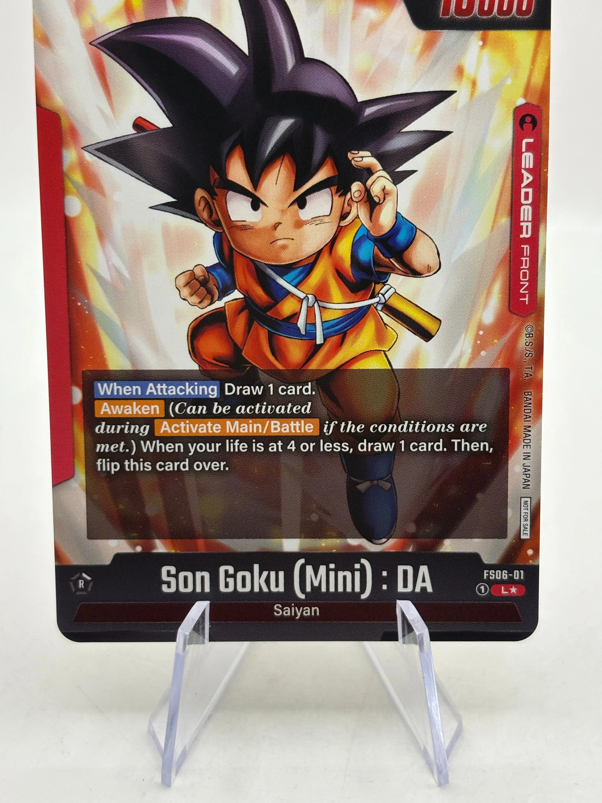 Dragon Ball Super Fusion World - Son Goku (Mini) : DA FS06-01 Leader Alt Art FRENLY BRICKS - Open 7 Days