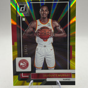 2022-23 Panini Donruss #61 Dejounte Murray 18/25 Yellow