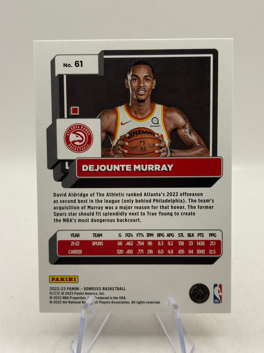2022-23 Panini Donruss #61 Dejounte Murray 18/25 Yellow