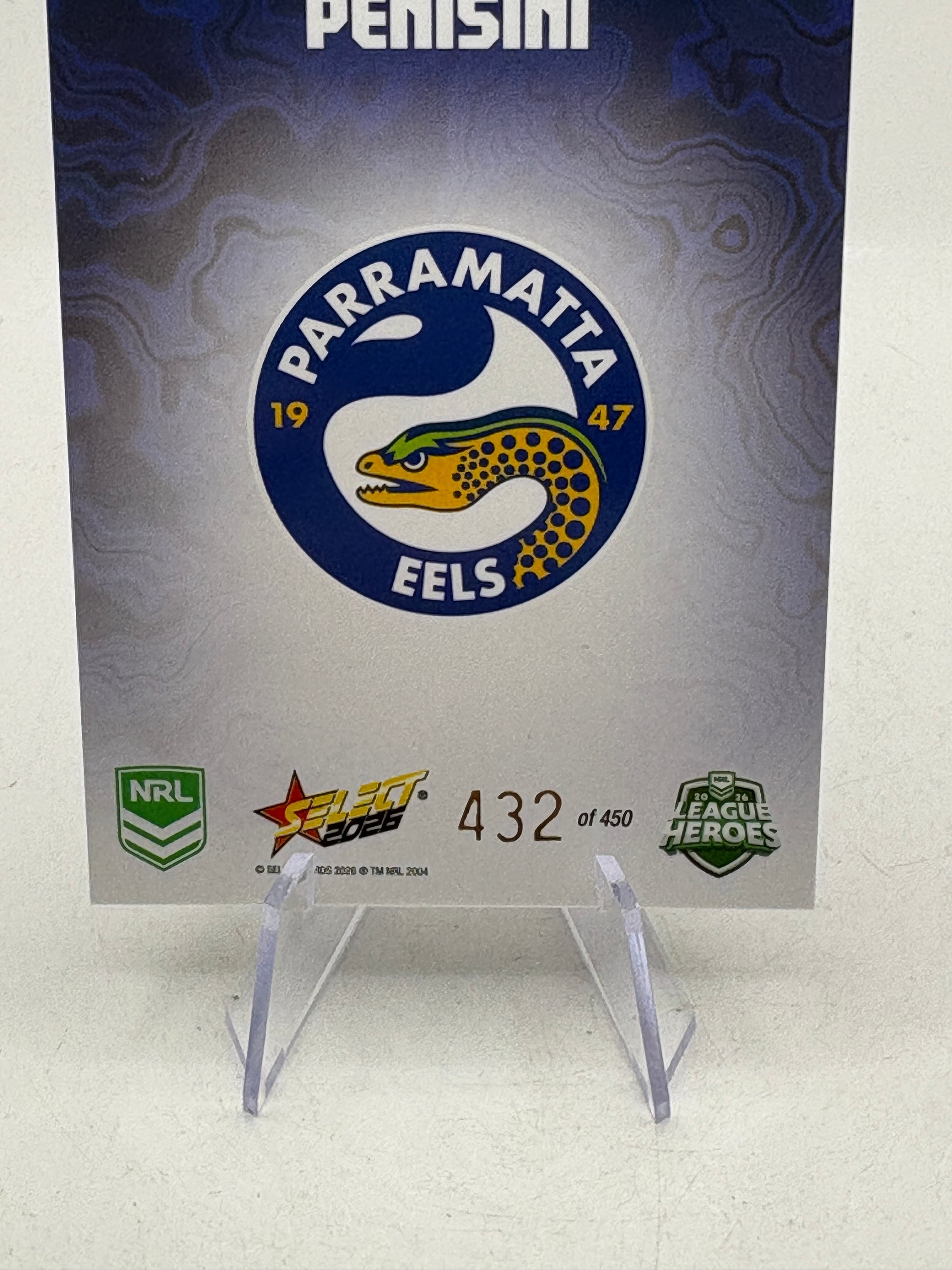 2026 Select NRL - M128 Mercury Will Penisini 432/450 Parramatta Eels