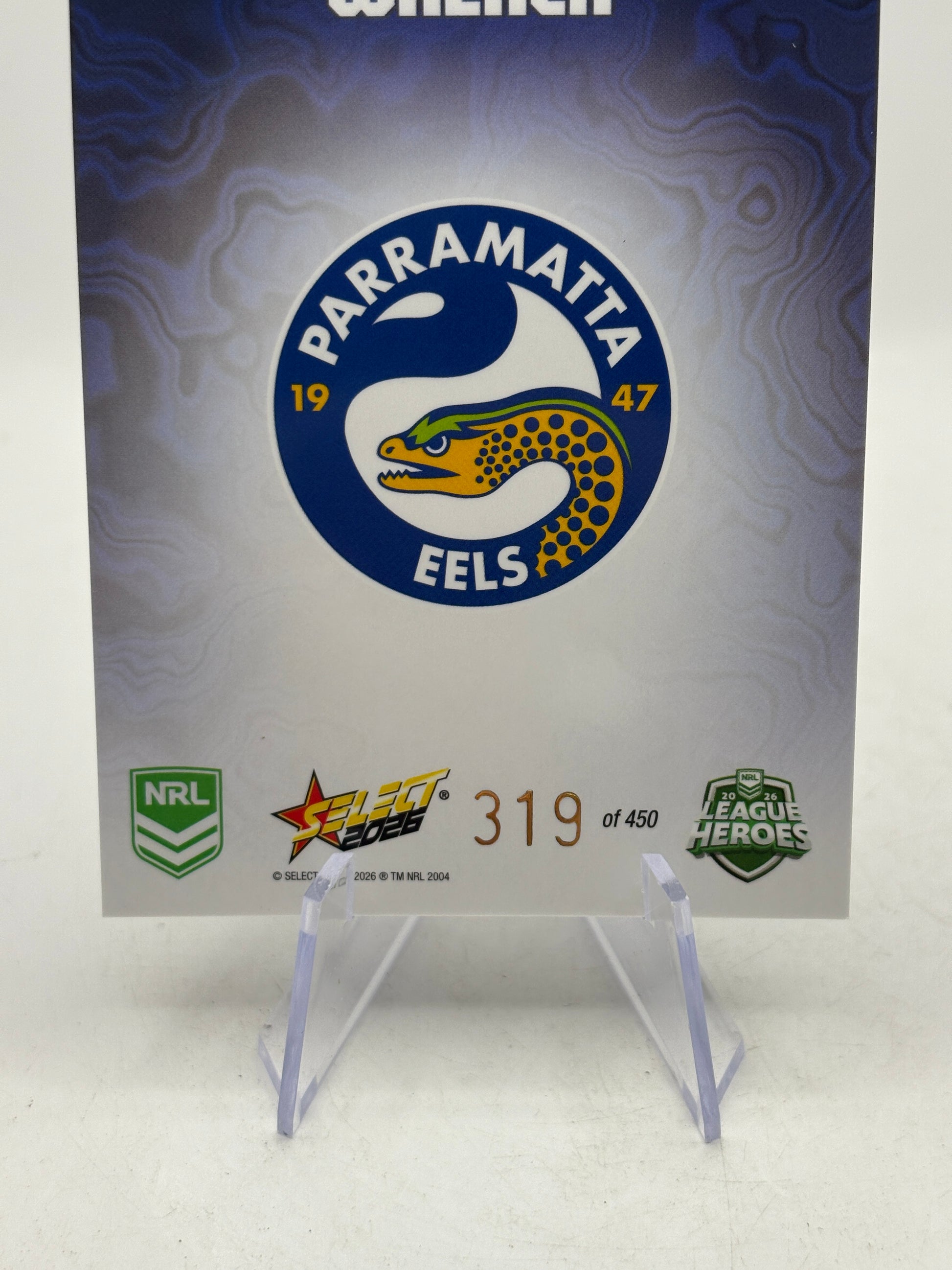 2026 Select NRL - Mercury M131 Dylan Walker 319/450 Parramatta Eels
