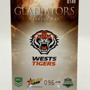 2026 Select NRL - Gladiators G149 Terrell May 096/599 West Tigers