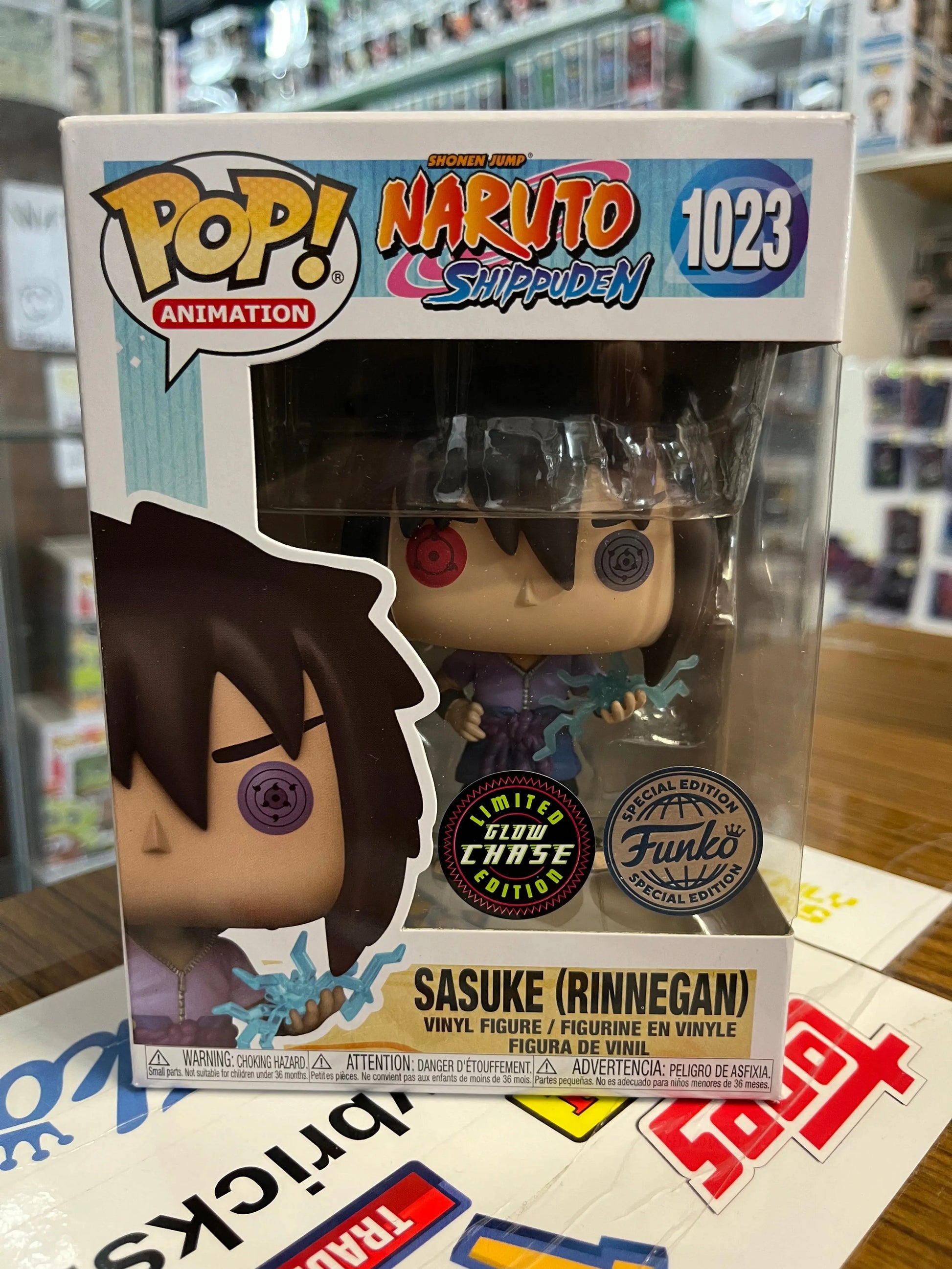 Funko POP Animation - Sasuke (Rinnegan) #1023 (Glow Chase Exclusive) FRENLY BRICKS - Open 7 Days