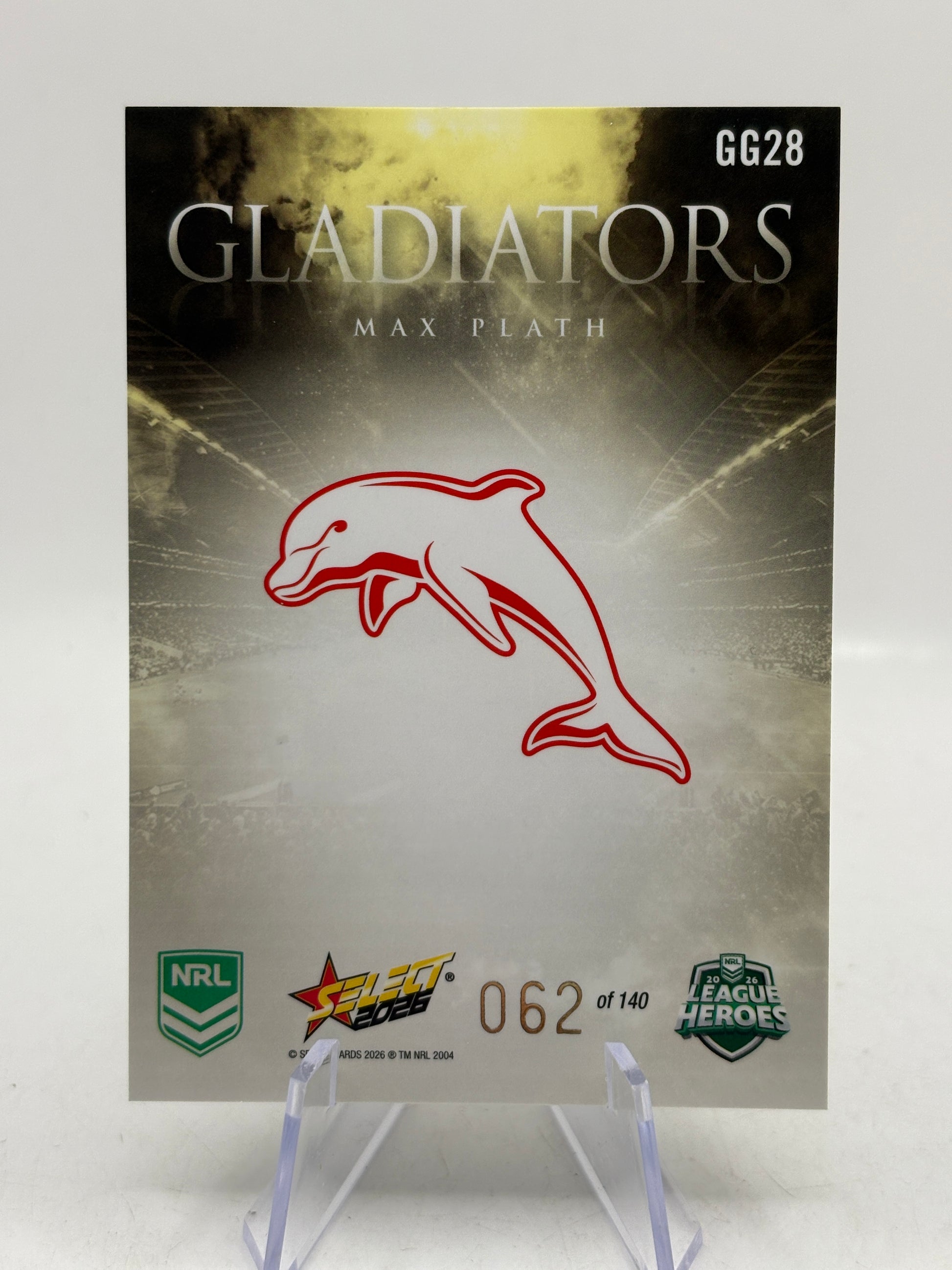 2026 Select NRL - Gladiators Gold Max Plath 062/140