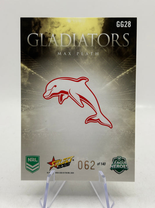 2026 Select NRL - Gladiators Gold Max Plath 062/140 image 2