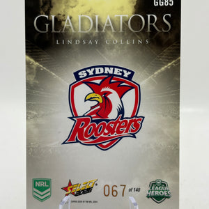 2026 Select NRL - Gladiators Gold Linday Collins 067/140 Roosters