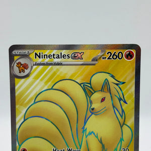 Pokemon TCG 151 MEW - Ninetales EX 186/165 Full Art LP FRENLY BRICKS - Open 7 Days