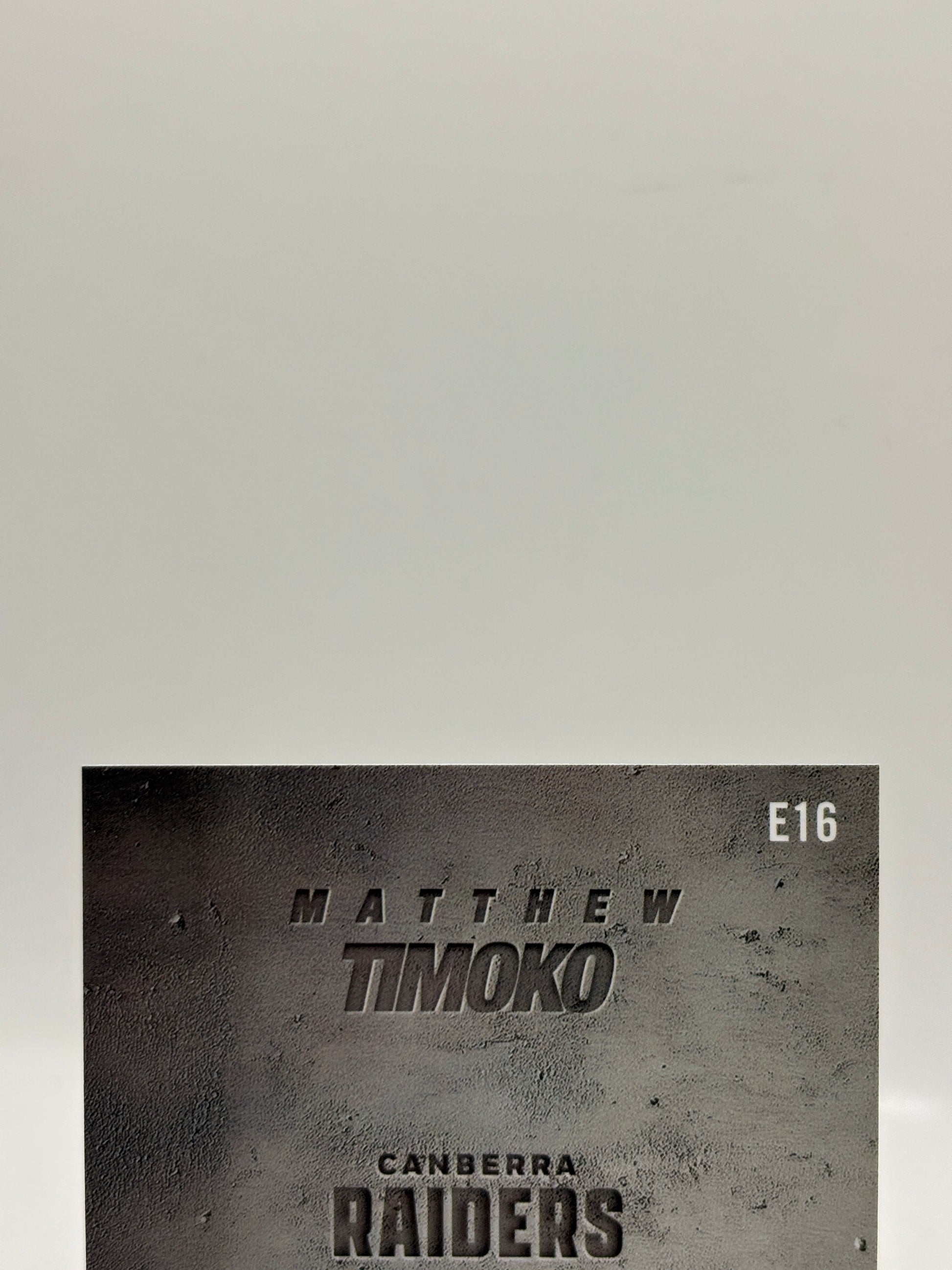 2026 Select NRL - Etched E16 Matthew Timoko 054/185 Raiders