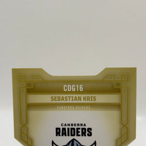 2026 Select NRL CDG16 - Sebastian Kris Gold Diecut 016/250 Raiders