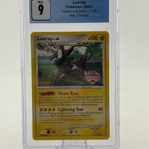 Pokemon TCG Diamond Pearl - Luxray 7/130 National Championship Staff CGC 9 FRENLY BRICKS - Open 7 Days
