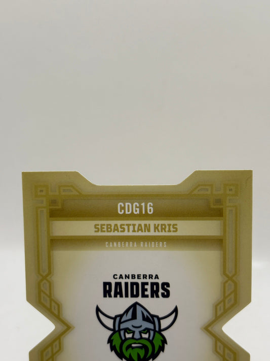 2026 Select NRL CDG16 - Sebastian Kris Gold Diecut 016/250 Raiders image 2