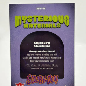 2024 Fleer Scooby-Doo Mystery Machine Mysterious Materials Patch #MV-11 FRENLY BRICKS - Open 7 Days