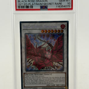 Yugioh Black Rose Dragon RA04-EN057 Platinum Secret Rare PSA 10 FRENLY BRICKS - Open 7 Days