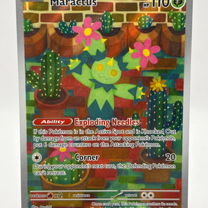 Pokemon TCG Journey Together - Maractus 160/159 Art Rare LP FRENLY BRICKS - Open 7 Days