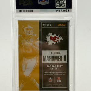 2017 Panini Contenders - Patrick Mahomes II Rookie Ticket Swatch PSA 9 Mint FRENLY BRICKS - Open 7 Days