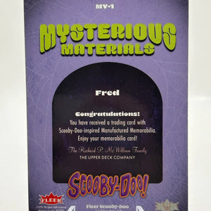 2025 Fleer Scooby-Doo FRED - Mysterious Materials  Relic MY-1 FRENLY BRICKS - Open 7 Days