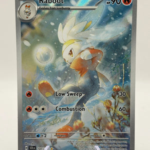 Pokemon TCG Stellar Crown - Raboot 147/142 Art Rare LP FRENLY BRICKS - Open 7 Days