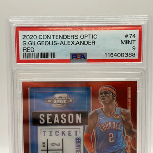 2020 Contenders Optic - Shai Gilgeous Alexander Red #74 PSA 9 FRENLY BRICKS - Open 7 Days