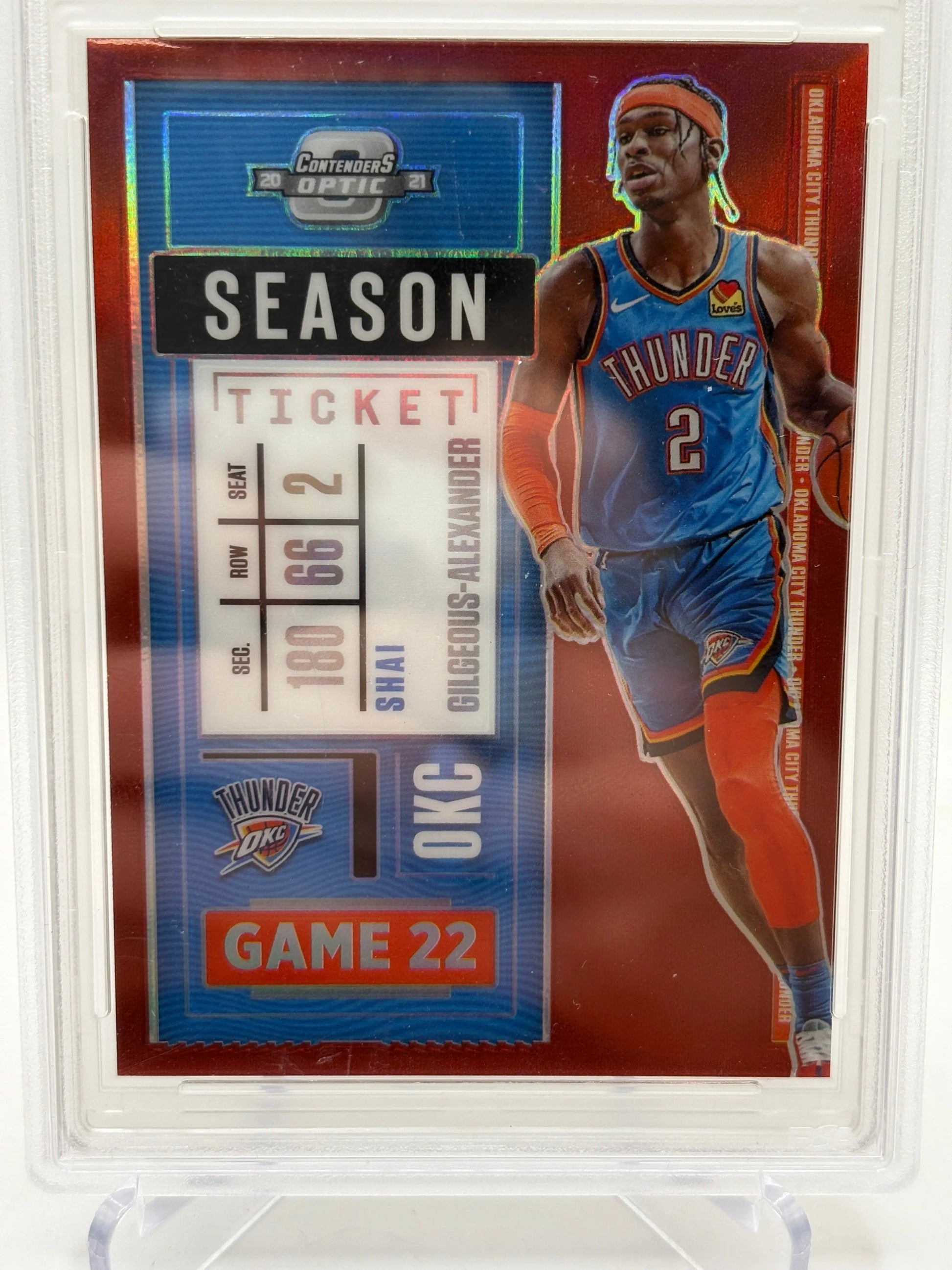 2020 Contenders Optic - Shai Gilgeous Alexander Red #74 PSA 9 FRENLY BRICKS - Open 7 Days