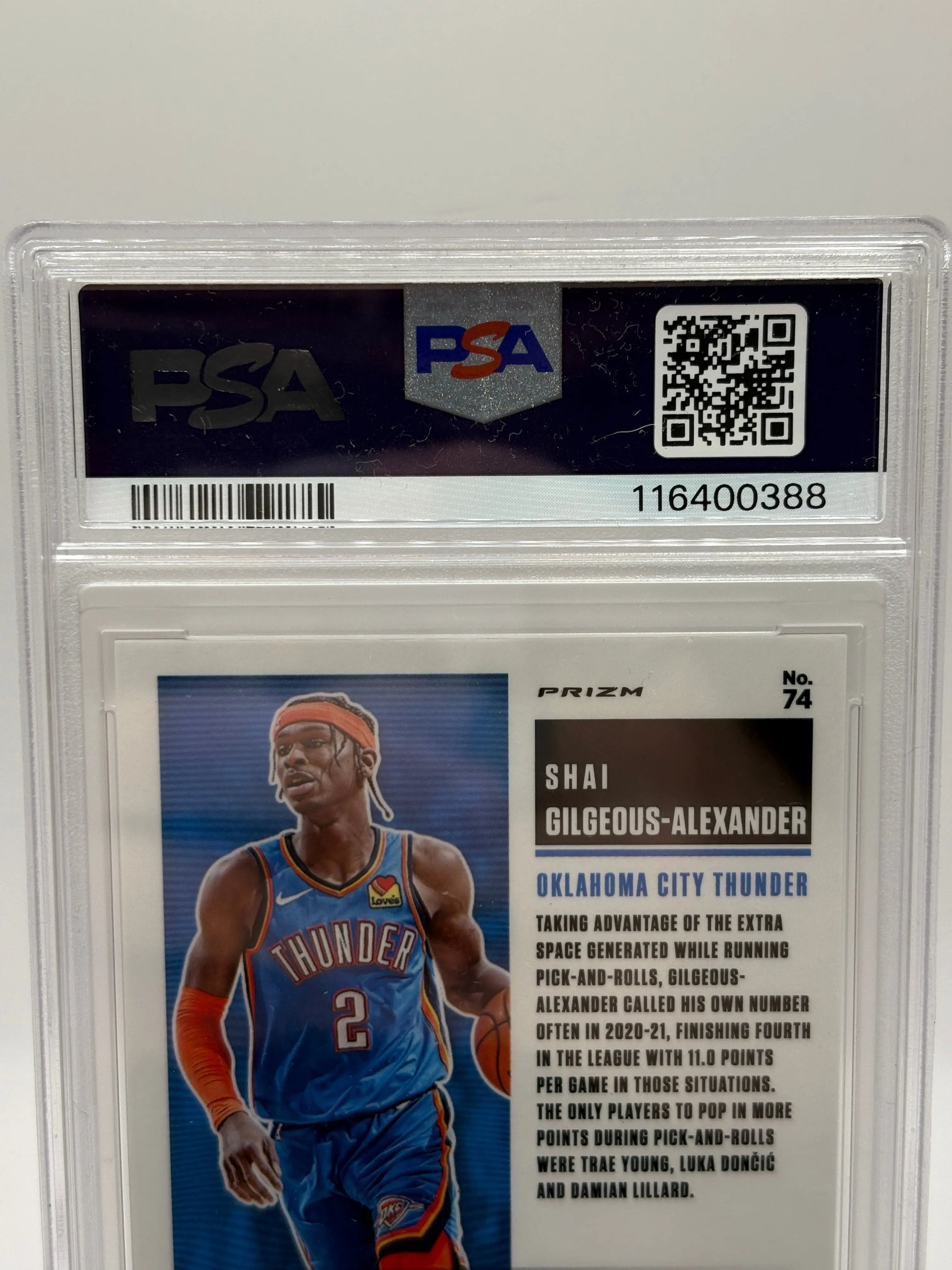 2020 Contenders Optic - Shai Gilgeous Alexander Red #74 PSA 9 FRENLY BRICKS - Open 7 Days