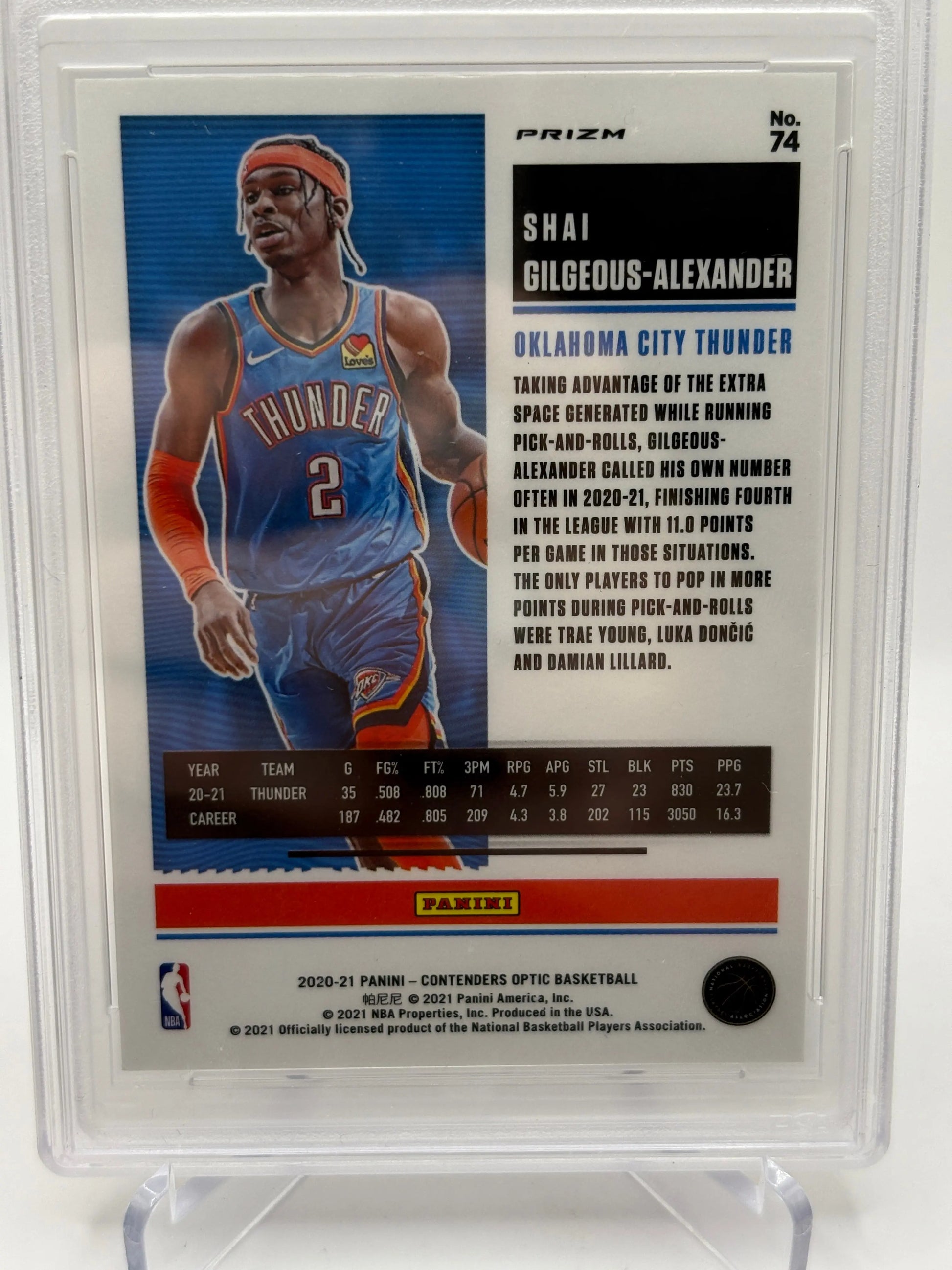 2020 Contenders Optic - Shai Gilgeous Alexander Red #74 PSA 9 FRENLY BRICKS - Open 7 Days