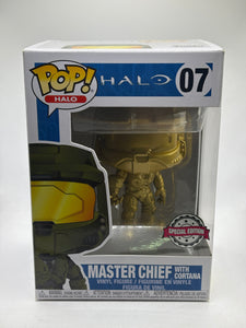 Funko POP! Halo #07 Master Chief with Cortana Special Edition Gold Vinyl Figure