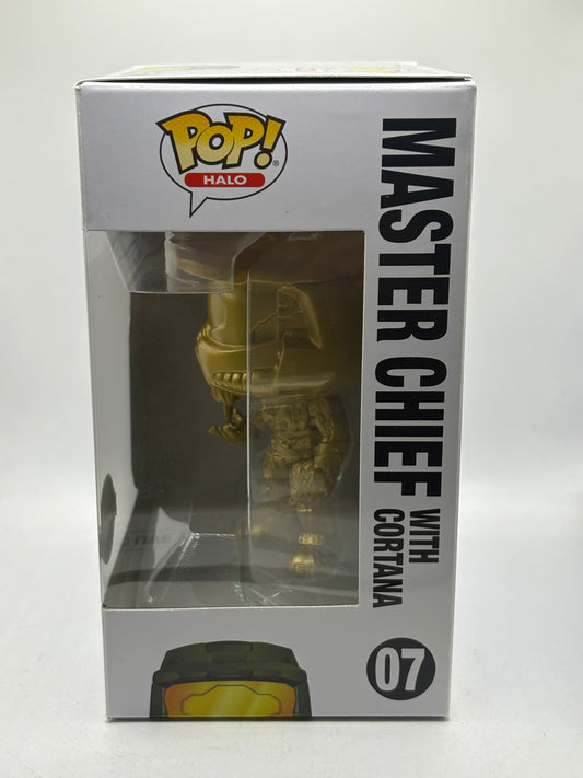 Funko POP! Halo #07 Master Chief with Cortana Special Edition Gold Vinyl Figure image 2