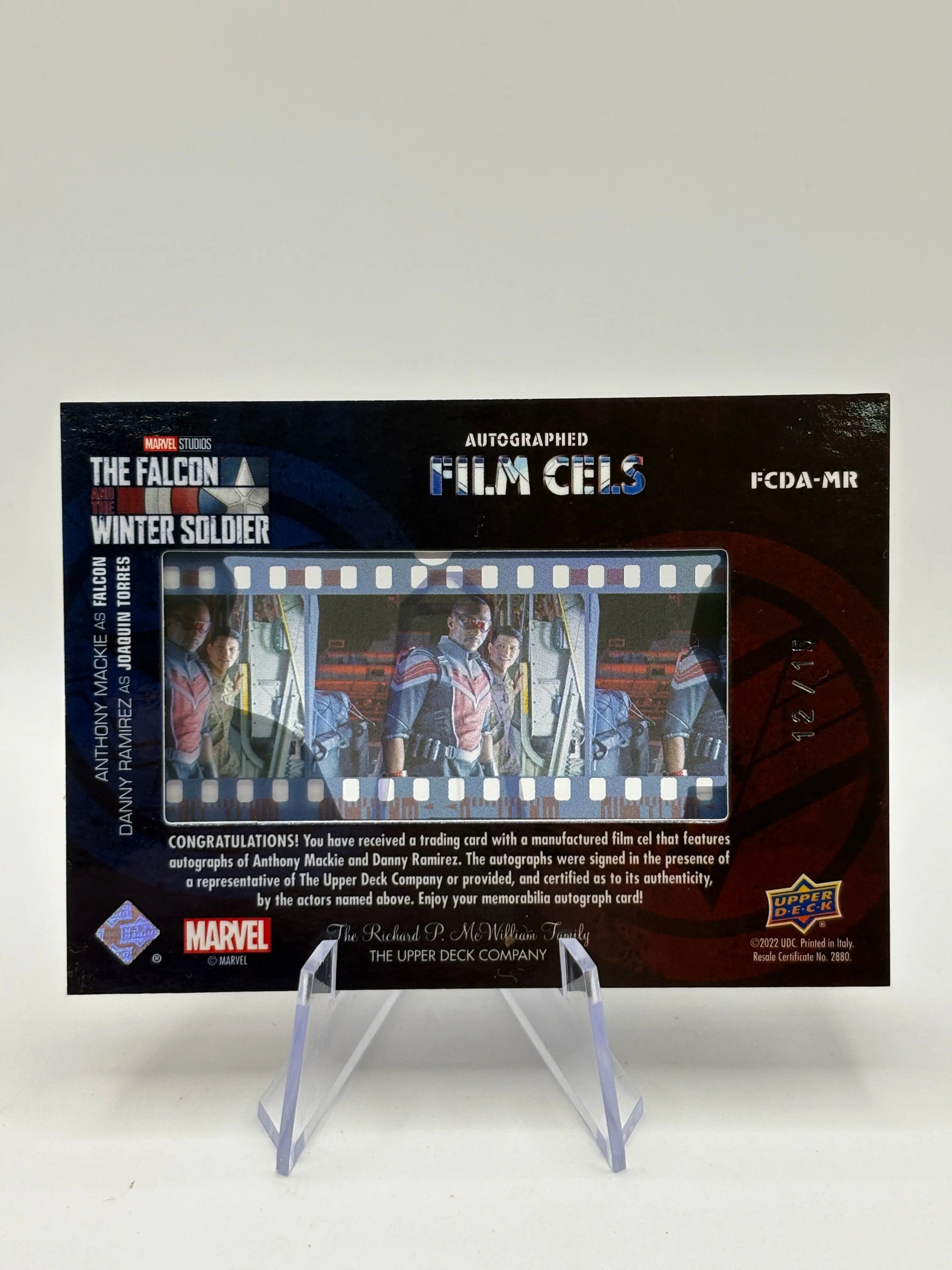 2022 Marvel Studios' The Falcon and Winter Soldier 12/15 Anthony Mackie Auto FRENLY BRICKS - Open 7 Days