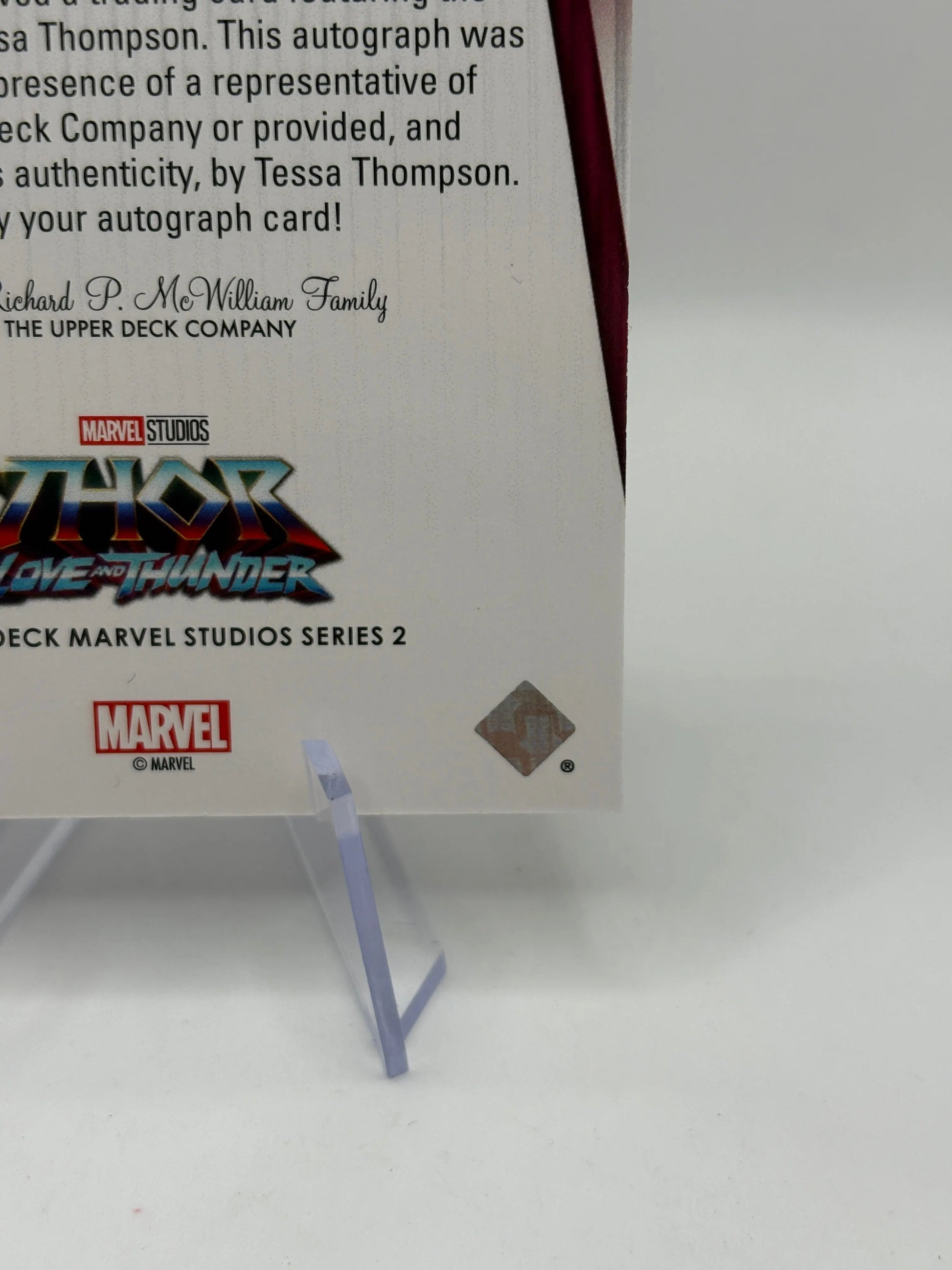 2024 Upper Deck Marvel Studios Series 2 THOR Auto Tessa Thompson as Valkyrie FRENLY BRICKS - Open 7 Days