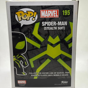 Funko POP! Marvel #195 Spider-Man (Stealth Suit) Hot Topic Exclusive Glow image 3