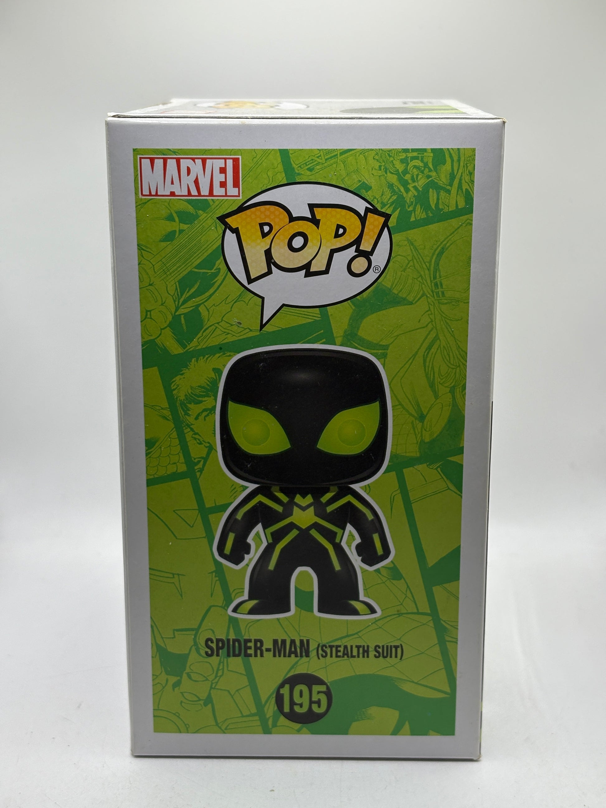 Funko POP! Marvel #195 Spider-Man (Stealth Suit) Hot Topic Exclusive Glow image 4