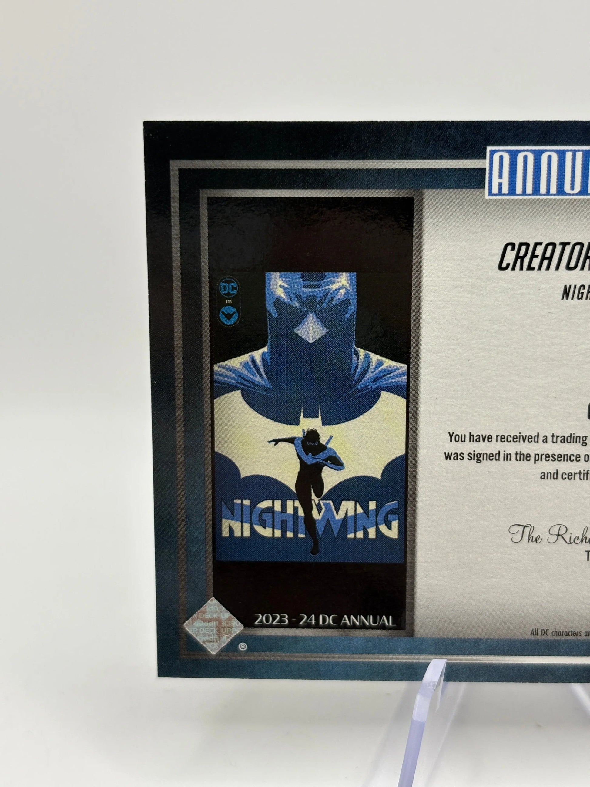 2023-24 Upper Deck DC Annual Creator’s Corner Nightwing Tom Taylor Auto FRENLY BRICKS - Open 7 Days