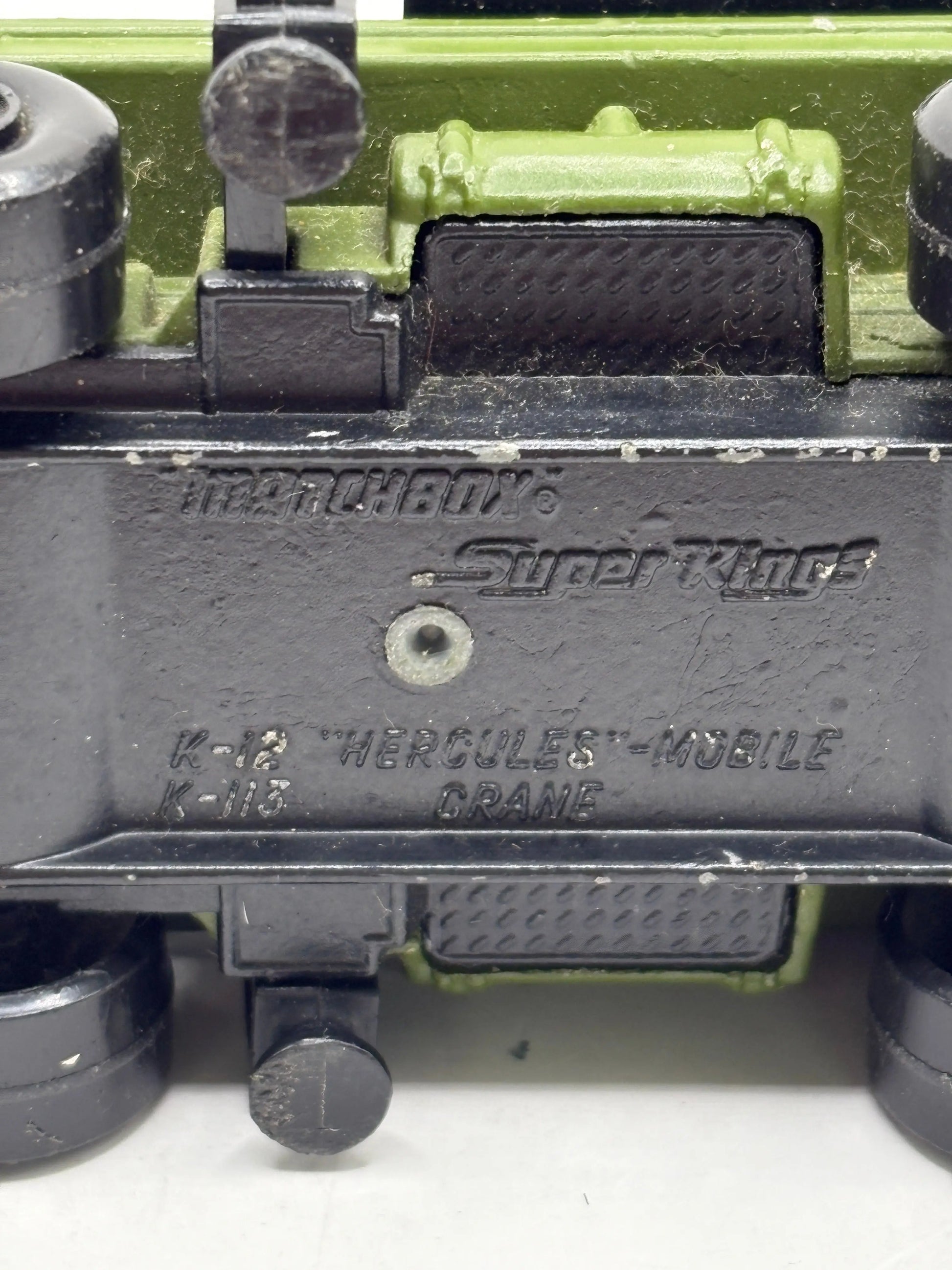 Vintage Matchbox Super Kings K-12 K-113 Military Green "Hercules" Mobile Crane FRENLY BRICKS - Open 7 Days
