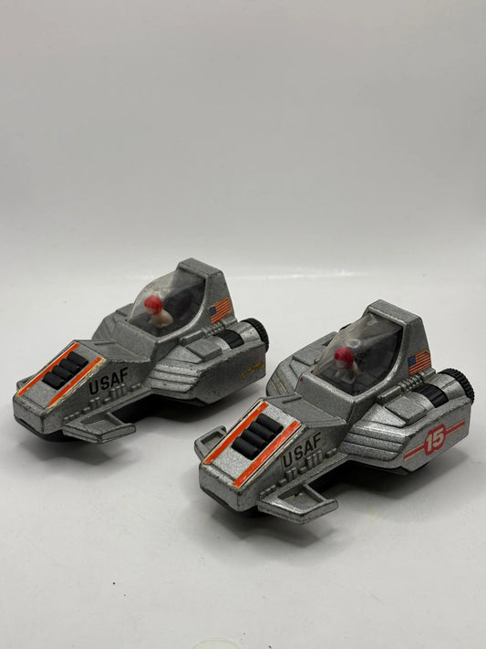 Vintage Retro Space Sled Toy Diecast Metal USAF Experimental Vehicle x 2 FRENLY BRICKS - Open 7 Days
