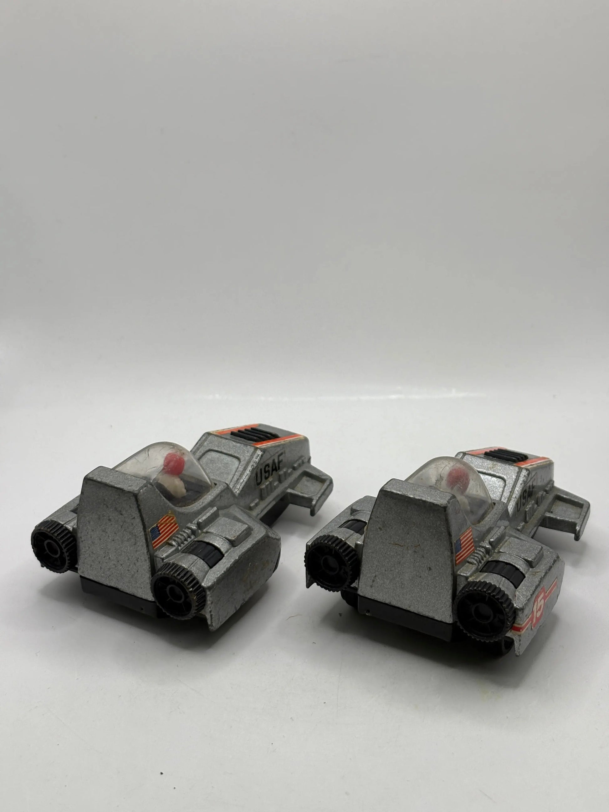 Vintage Retro Space Sled Toy Diecast Metal USAF Experimental Vehicle x 2 FRENLY BRICKS - Open 7 Days