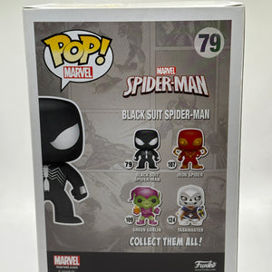 Funko POP! Marvel Spider-man #79 Black Suit Spider-Man Glow Vinyl Bobblehead (1)